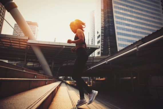 City,Running,-,Asian,Woman,Runner,And,Bangkok,Skyline.,Female