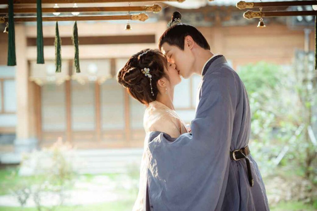 9.จางหานยุ่น จูบ ถงเมิ่งสือ