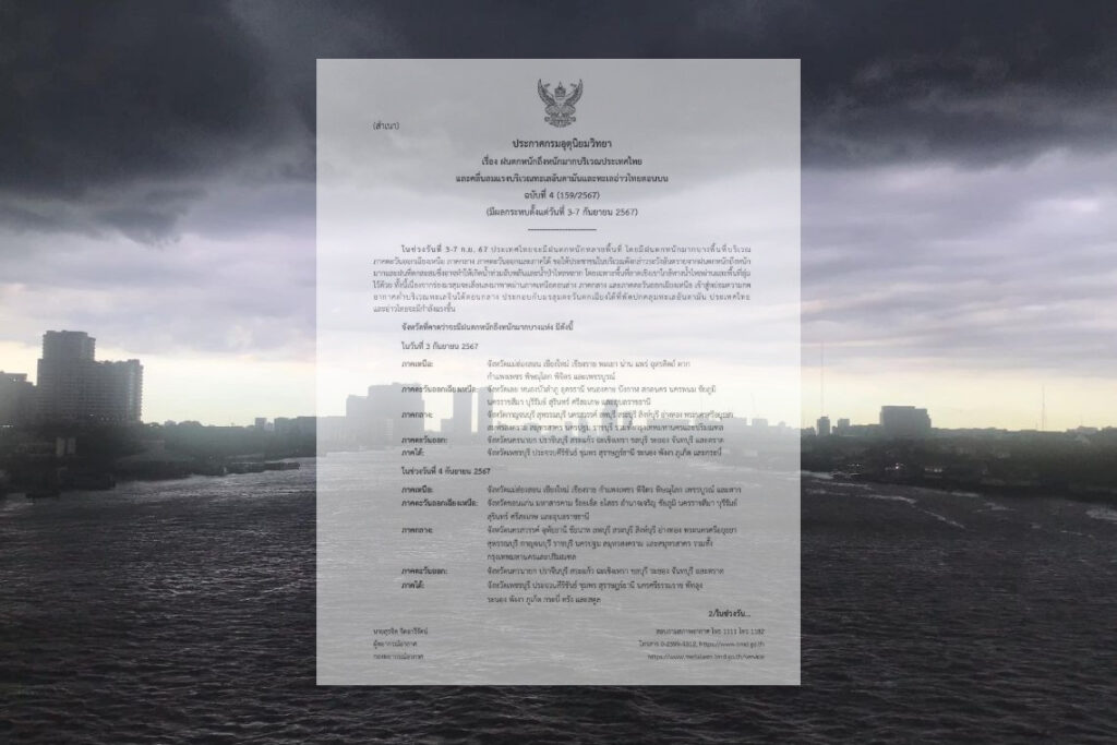 ประกาศเตือนกรมอุตุ