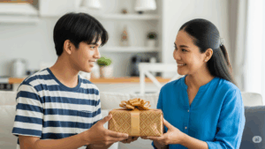 ลูกมอบของขวัญให้แม่